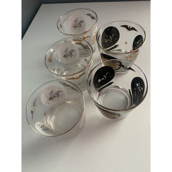 Vintage Libbey Americana Rocks Glass Paul Revere Old Ironsides Monticello 24K - Picture 6 of 16